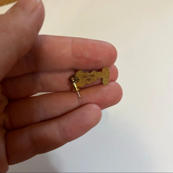 Disney Mickey Mouse Earrings Vintage 1980s Front & Back Facing Fun Design Dangle - Picture 6 of 6